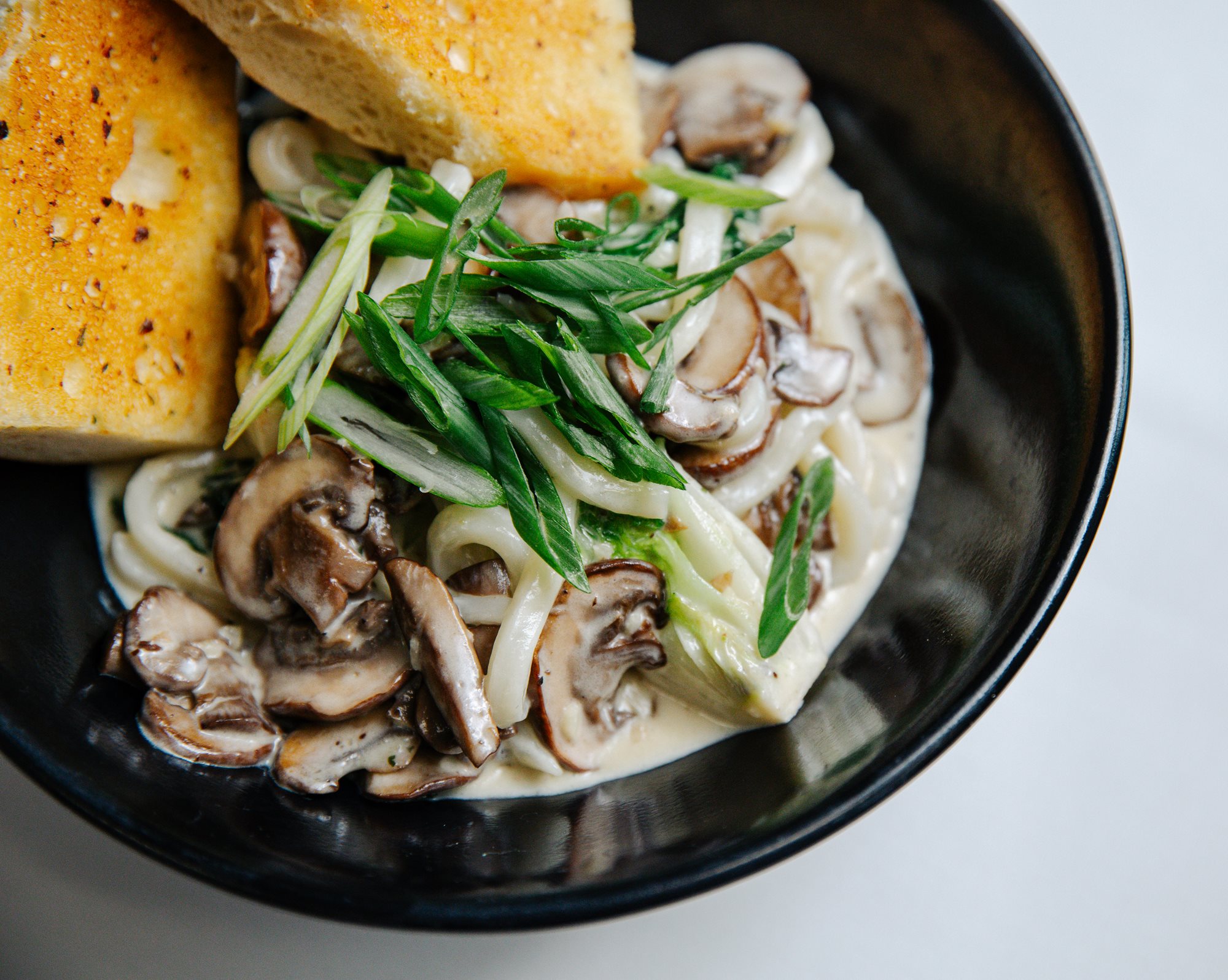 Black Garlic Mushroom Udon